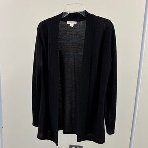 Coldwater Creek Women's Black Open Cardigan